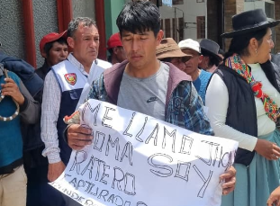 RONDAS CAMPESINAS RETIENEN A PRESUNTO AUTOR DE HURTO EN INSTITUCIÓN EDUCATIVA DE LLIUPAPUQUIO